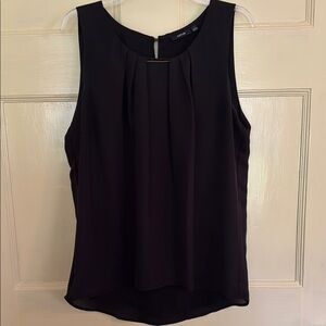 Apt. 9 Black Sleeveless Pleated Blouse